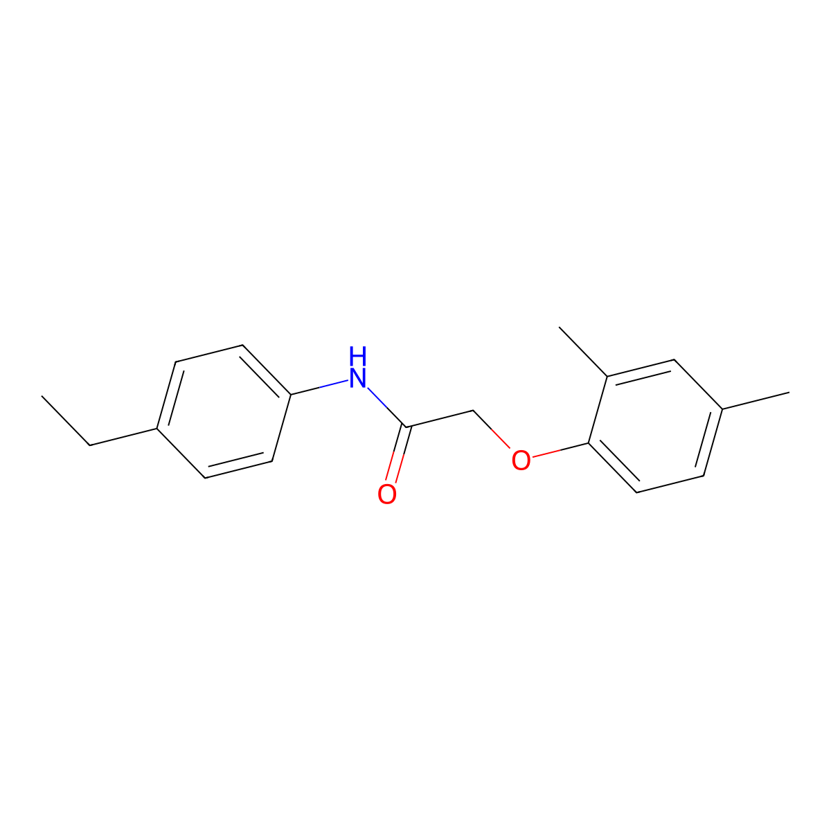 2-(2,4-dimethylphenoxy)-N-(4-ethylphenyl)acetamide molecular structure, CAS 423151-73-9