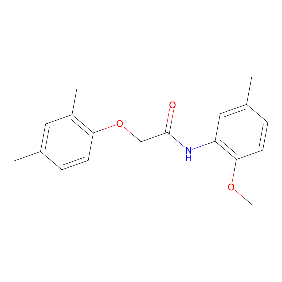 2-(2,4-dimethylphenoxy)-N-(2-methoxy-5-methylphenyl)acetamide molecular structure, CAS 423151-83-1