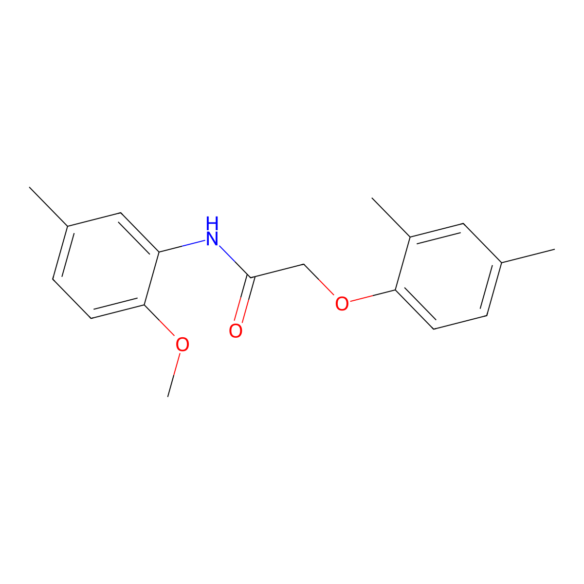 2-(2,4-dimethylphenoxy)-N-(2-methoxy-5-methylphenyl)acetamide molecular structure, CAS 423151-83-1