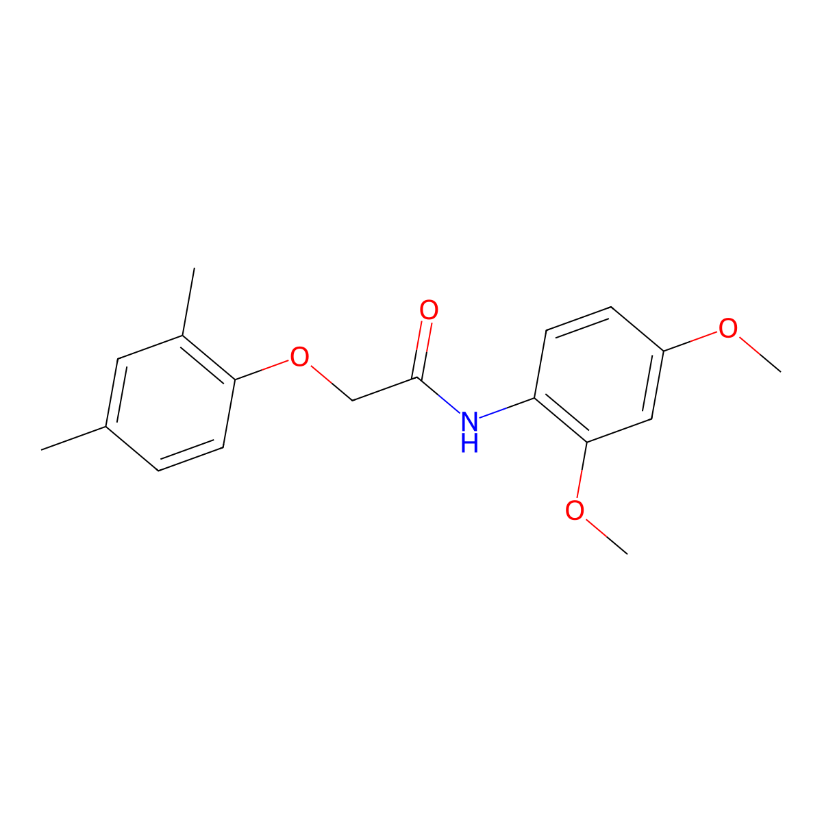 N-(2,4-Dimethoxyphenyl)-2-(2,4-dimethylphenoxy)acetamide molecular structure, CAS 423151-85-3