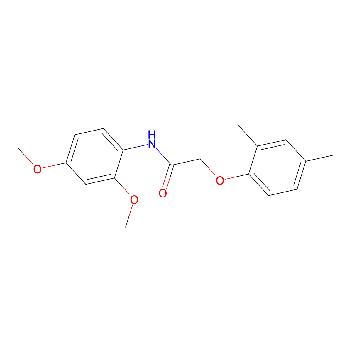 N-(2,4-Dimethoxyphenyl)-2-(2,4-dimethylphenoxy)acetamide molecular structure, CAS 423151-85-3