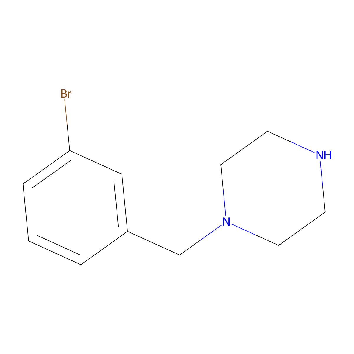1-(3-Bromobenzyl)piperazine molecular structure, CAS 423154-81-8