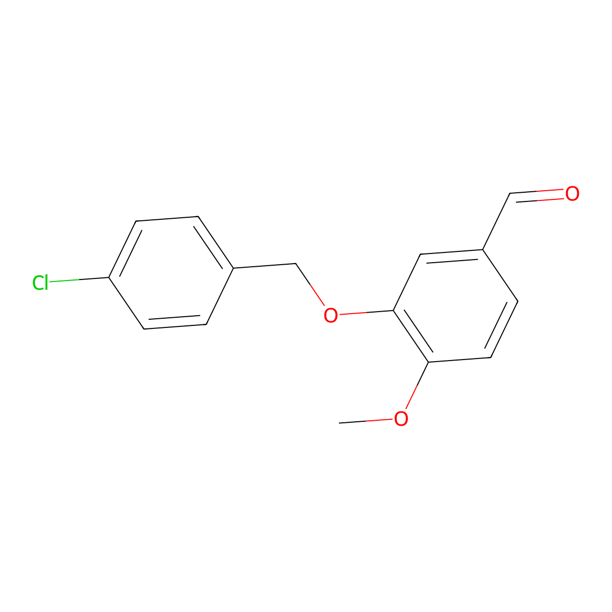 3-[(4-Chlorobenzyl)oxy]-4-methoxybenzaldehyde molecular structure, CAS 423156-83-6