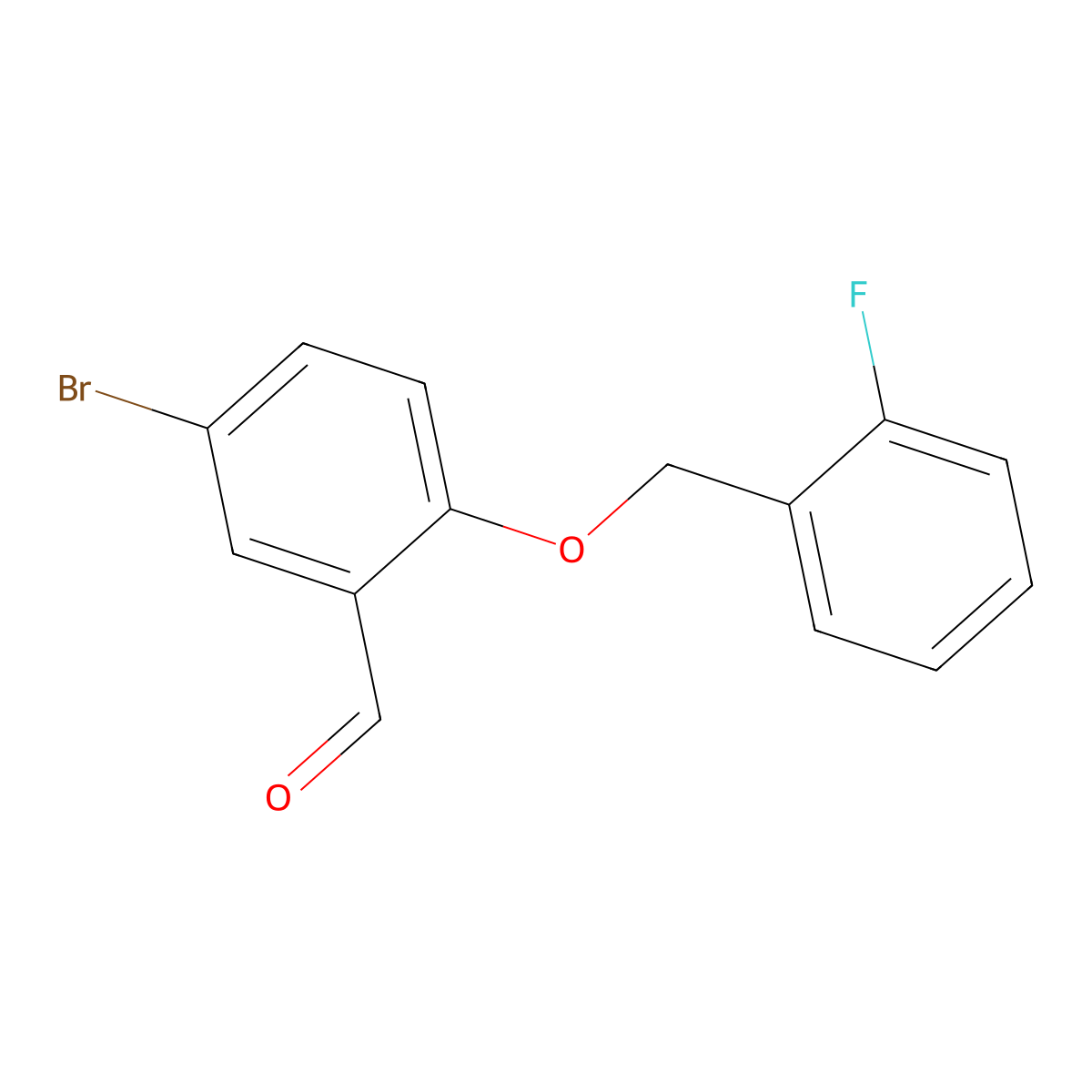 5-Bromo-2-[(2-fluorobenzyl)oxy]benzaldehyde molecular structure, CAS 423157-12-4