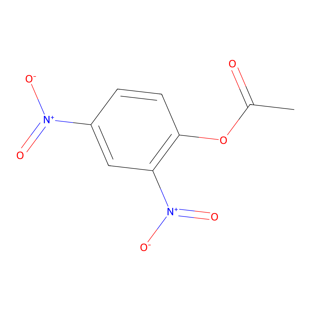 2,4-Dinitrophenyl acetate molecular structure, CAS 4232-27-3