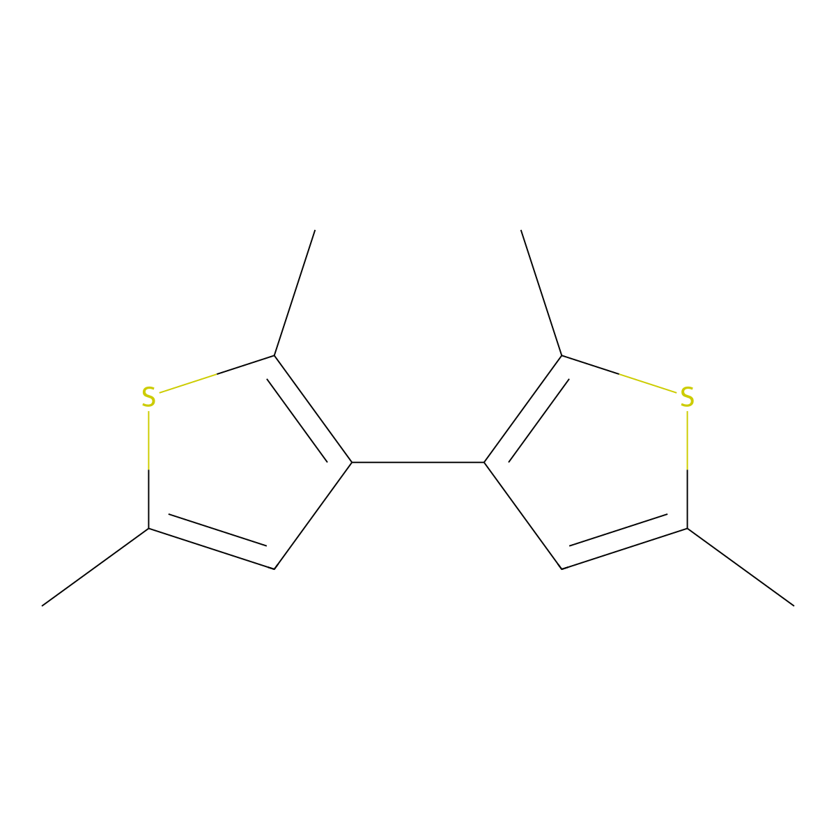 3-(2,5-Dimethylthiophen-3-yl)-2,5-dimethylthiophene molecular structure, CAS 42324-67-4