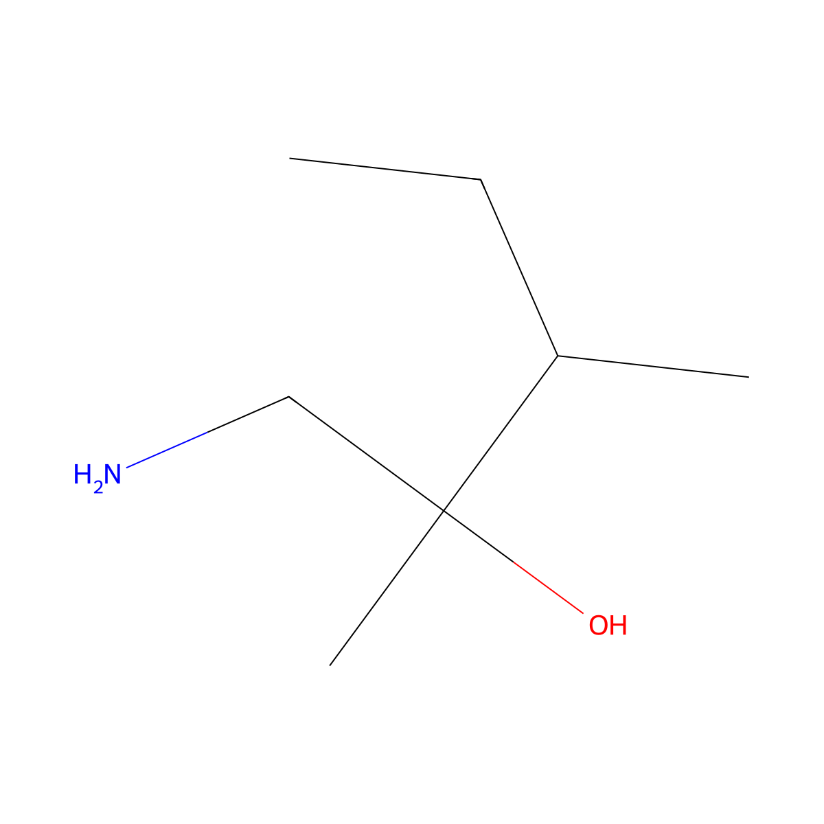 1-Amino-2,3-dimethylpentan-2-ol molecular structure, CAS 42328-58-5