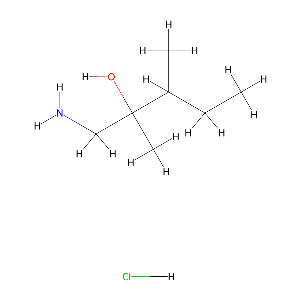 1-Amino-2,3-dimethylpentan-2-ol hydrochloride molecular structure, CAS 42328-59-6