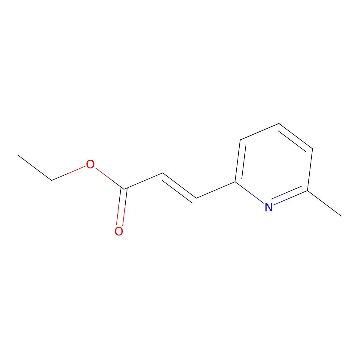 Ethyl (2E)-3-(6-methylpyridin-2-yl)acrylate molecular structure, CAS 42329-20-4