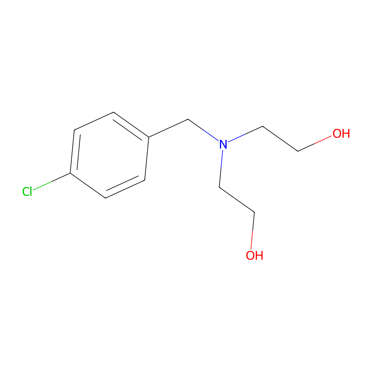 2-[(4-Chlorophenyl)methyl-(2-hydroxyethyl)amino]ethanol molecular structure, CAS 4233-26-5