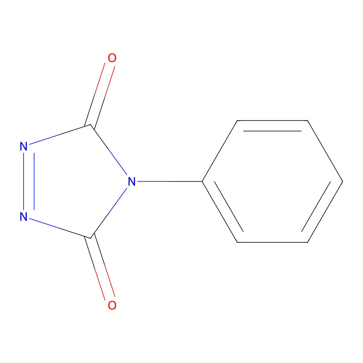 4-Phenyl-1,2,4-triazoline-3,5-dione molecular structure, CAS 4233-33-4