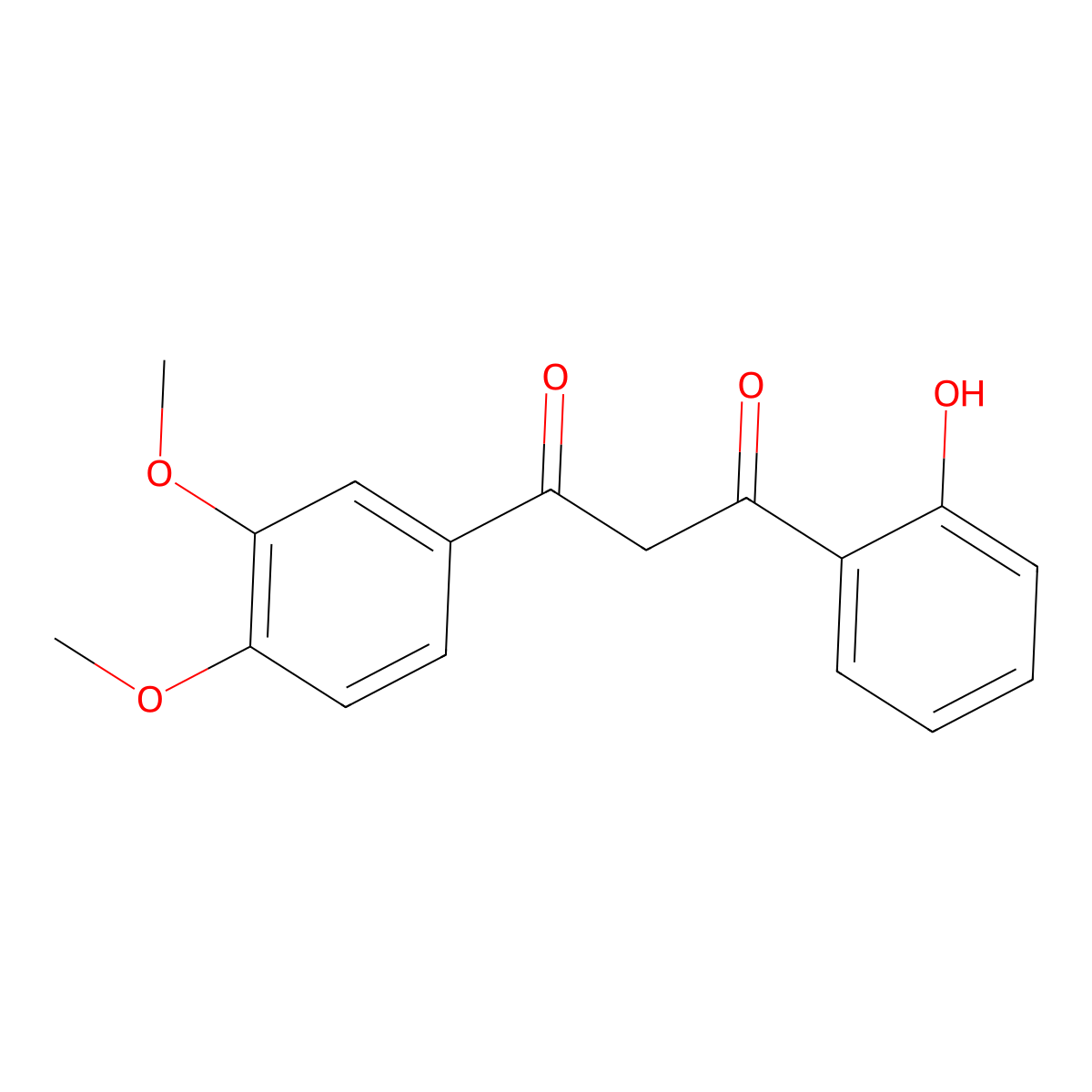 1-(3,4-Dimethoxyphenyl)-3-(2-hydroxyphenyl)propane-1,3-dione molecular structure, CAS 4233-35-6