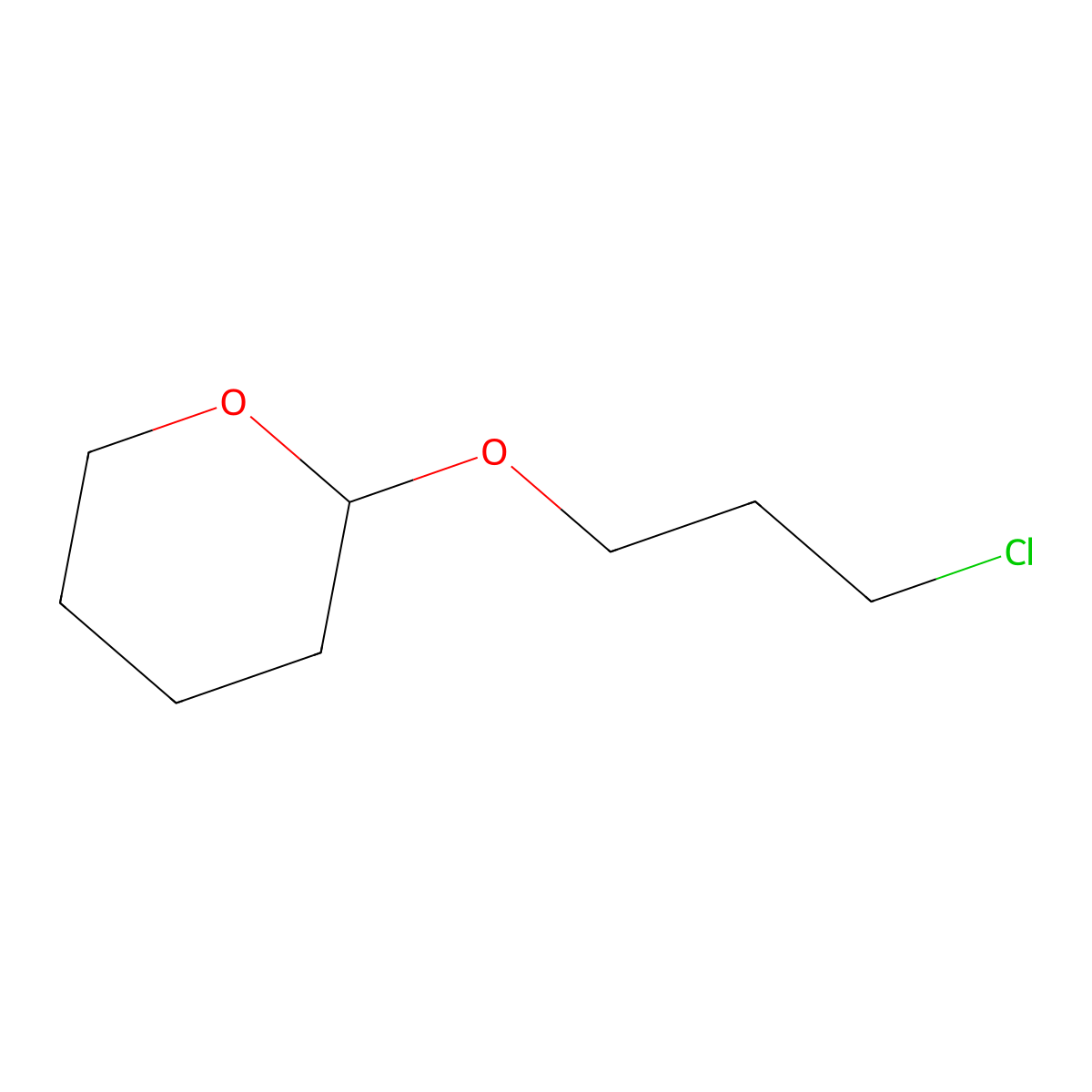 2-(3-Chloropropoxy)oxane molecular structure, CAS 42330-88-1