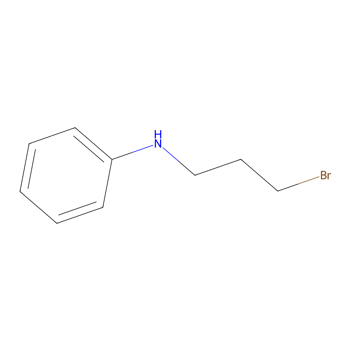 N-(3-bromopropyl)aniline molecular structure, CAS 42331-02-2