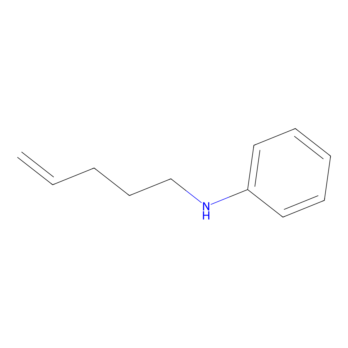 N-pent-4-enylaniline molecular structure, CAS 42331-17-9