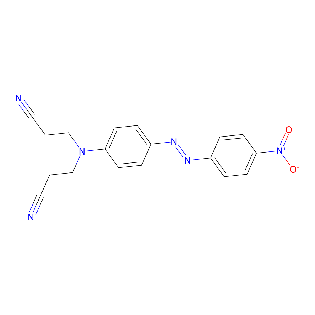 3,3'-[[4-[2-(4-Nitrophenyl)diazenyl]phenyl]imino]bis[propanenitrile] molecular structure, CAS 4234-72-4