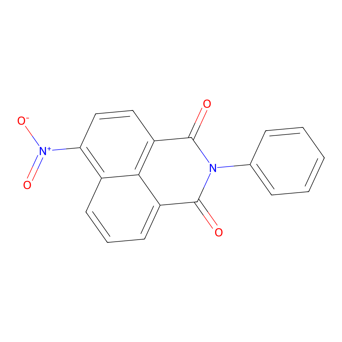 6-nitro-2-phenyl-1H-benzo[de]isoquinoline-1,3(2H)-dione molecular structure, CAS 42340-35-2
