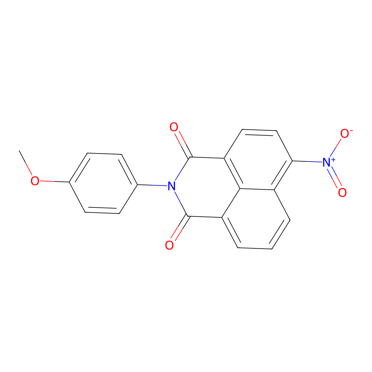 2-(4-methoxyphenyl)-6-nitro-1H-benzo[de]isoquinoline-1,3(2H)-dione molecular structure, CAS 42340-36-3