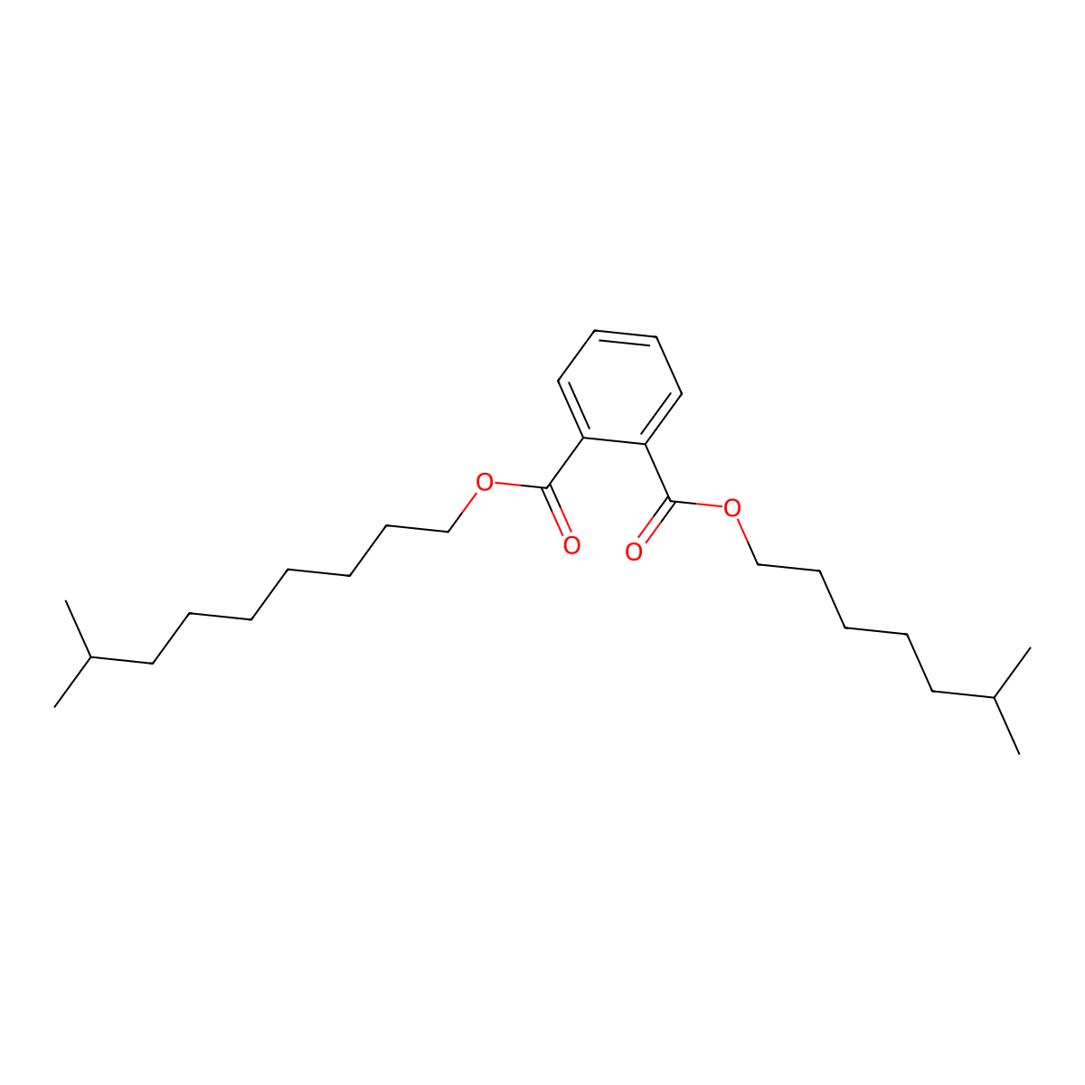 Isodecyl isooctyl phthalate molecular structure, CAS 42343-35-1