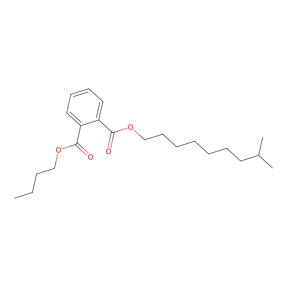 1,2-Benzenedicarboxylic acid, 1-butyl 2-isodecyl ester molecular structure, CAS 42343-36-2