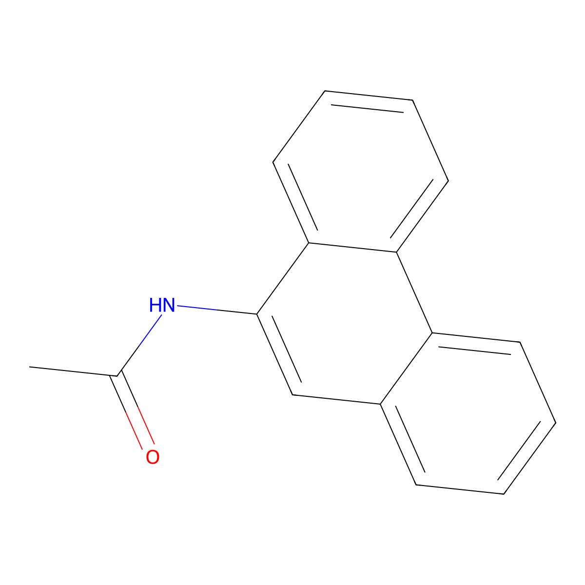 9-Phenanthrylacetamide molecular structure, CAS 4235-09-0