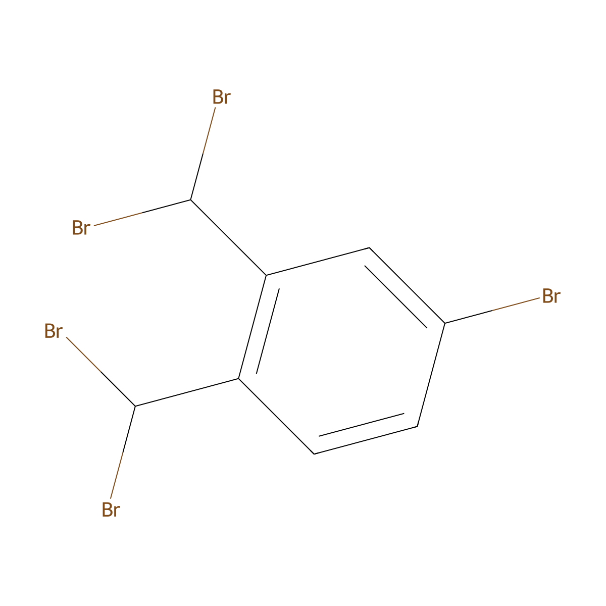 alpha,alpha,alpha',alpha',4-Pentabromo-o-xylene molecular structure, CAS 4235-46-5