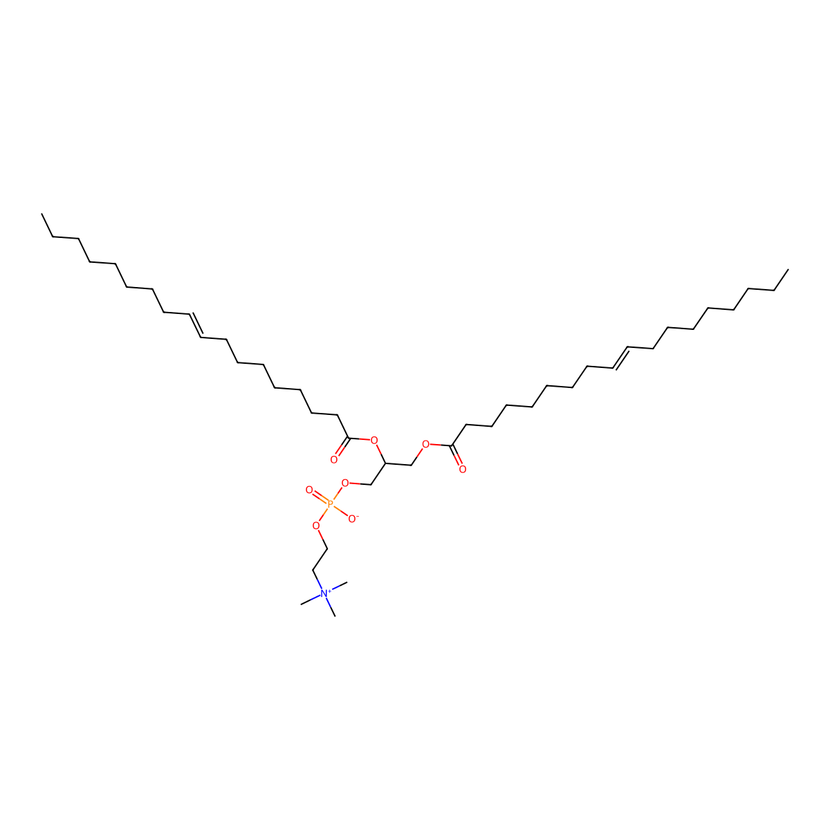 1,2-Dioleoyl-sn-glycero-3-phosphocholine molecular structure, CAS 4235-95-4