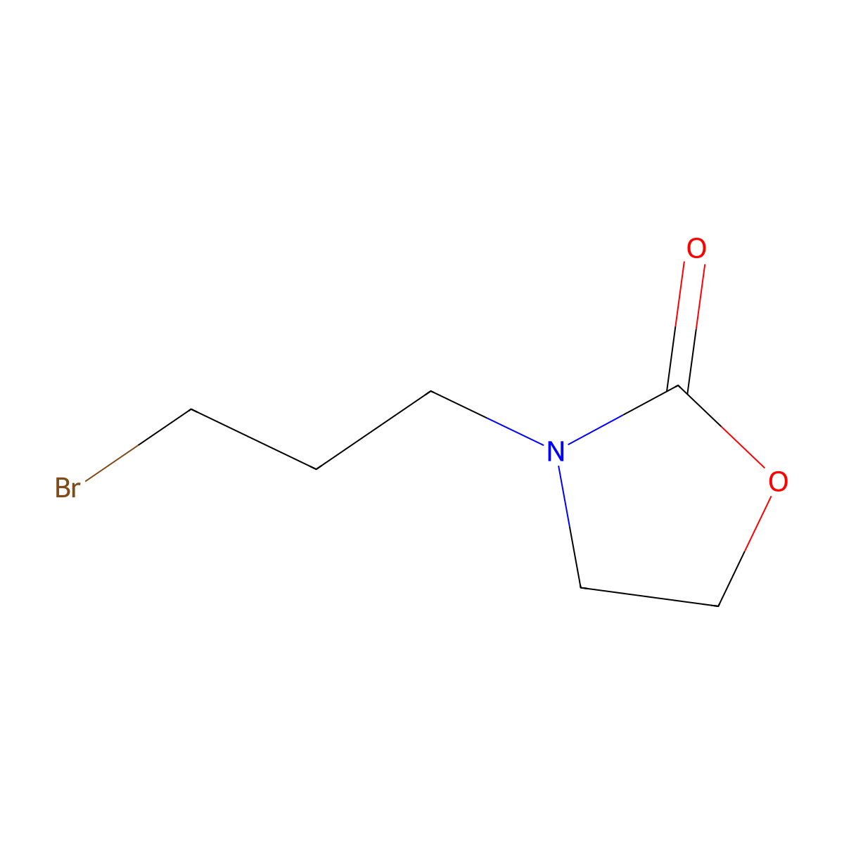 3-(3-Bromopropyl)-1,3-oxazolidin-2-one molecular structure, CAS 42351-29-1