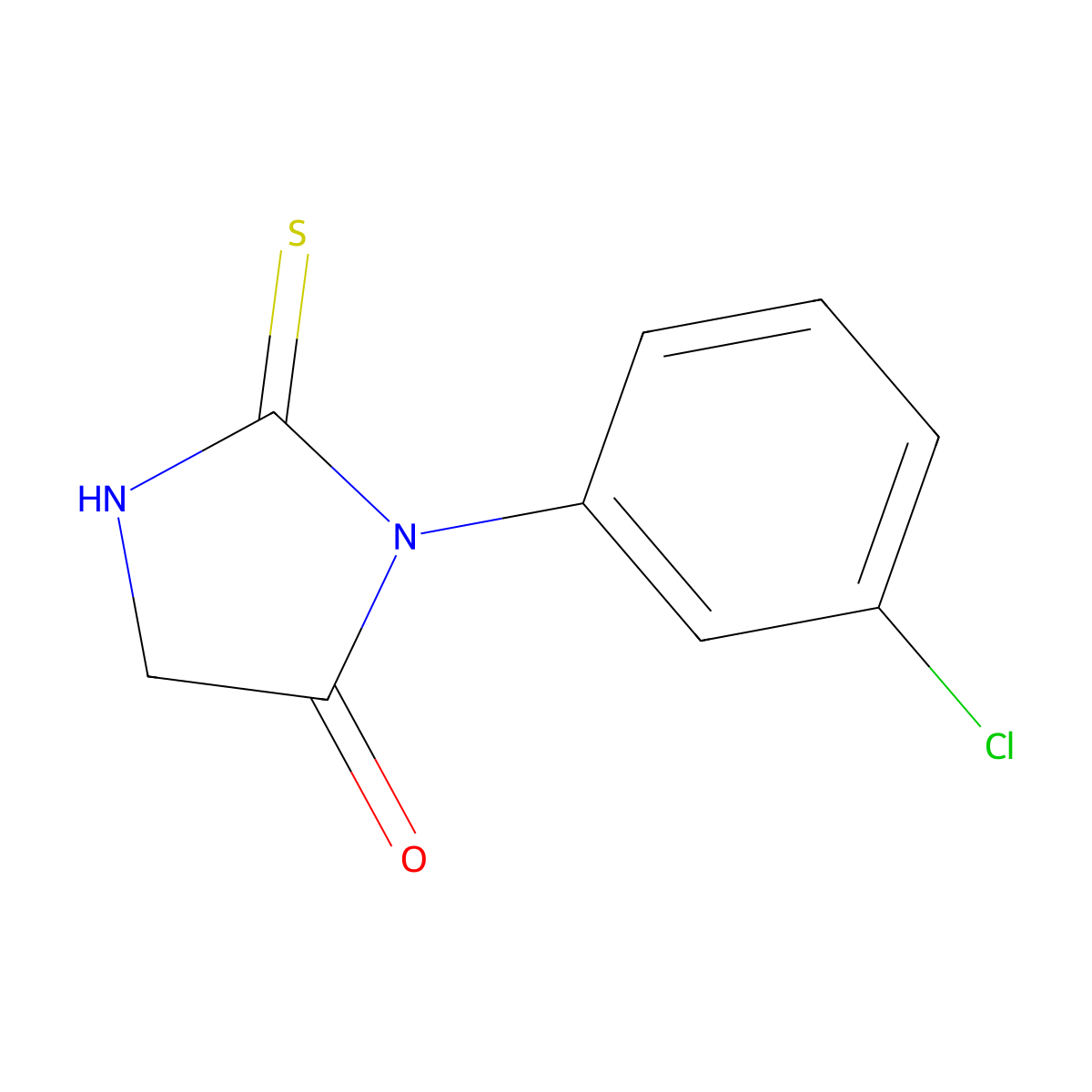 1-(3-chlorophenyl)-2-sulfanyl-4,5-dihydro-1H-imidazol-5-one molecular structure, CAS 42351-67-7