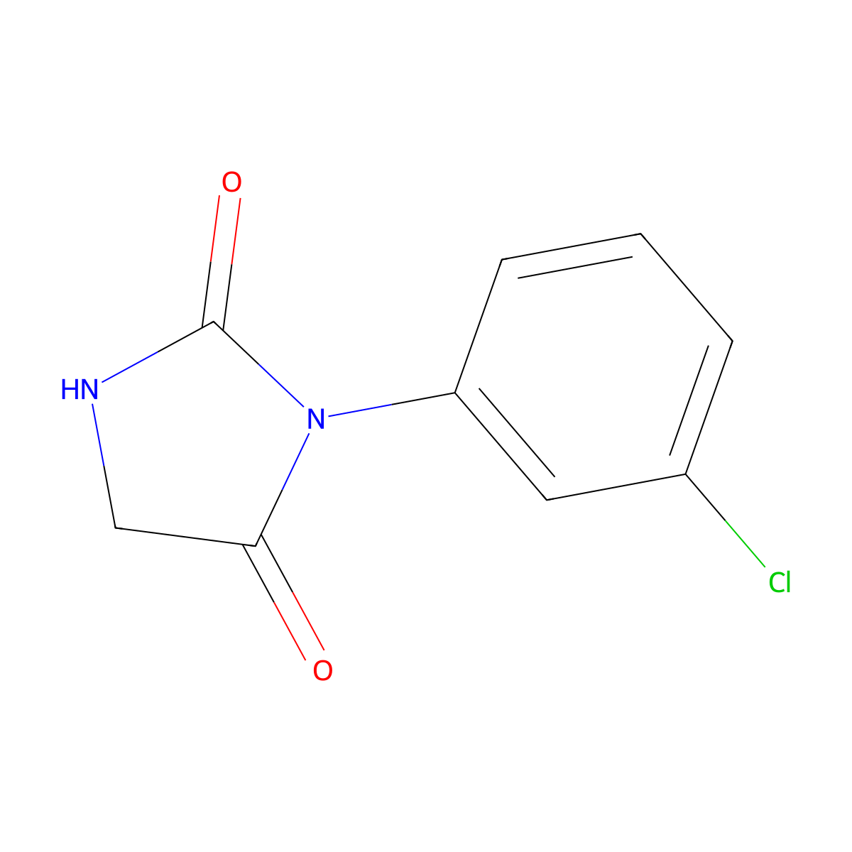 3-(3-Chlorophenyl)imidazolidine-2,4-dione molecular structure, CAS 42351-76-8