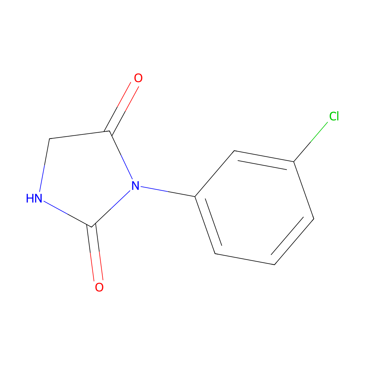 3-(3-Chlorophenyl)imidazolidine-2,4-dione molecular structure, CAS 42351-76-8