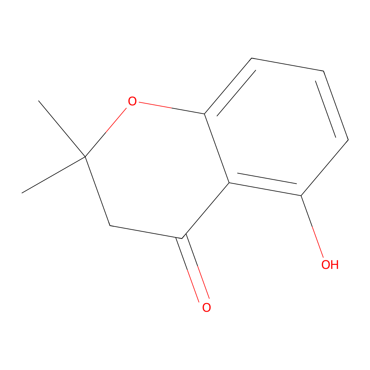 5-hydroxy-2,2-dimethyl-3,4-dihydro-2H-1-benzopyran-4-one molecular structure, CAS 4236-32-2