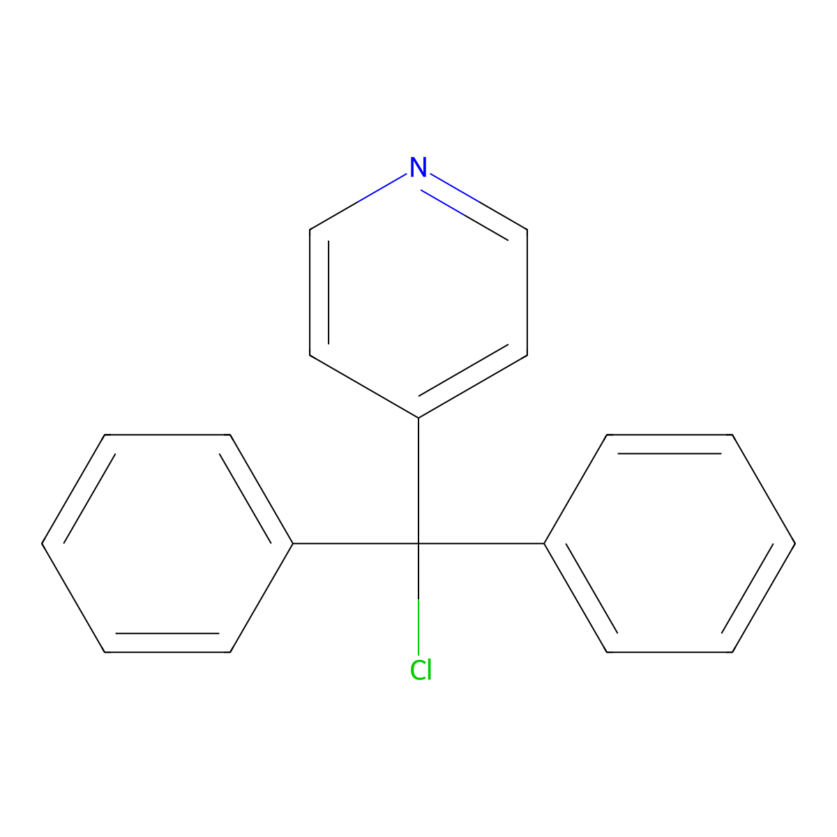 4-(Chlorodiphenylmethyl)pyridine molecular structure, CAS 42362-54-9