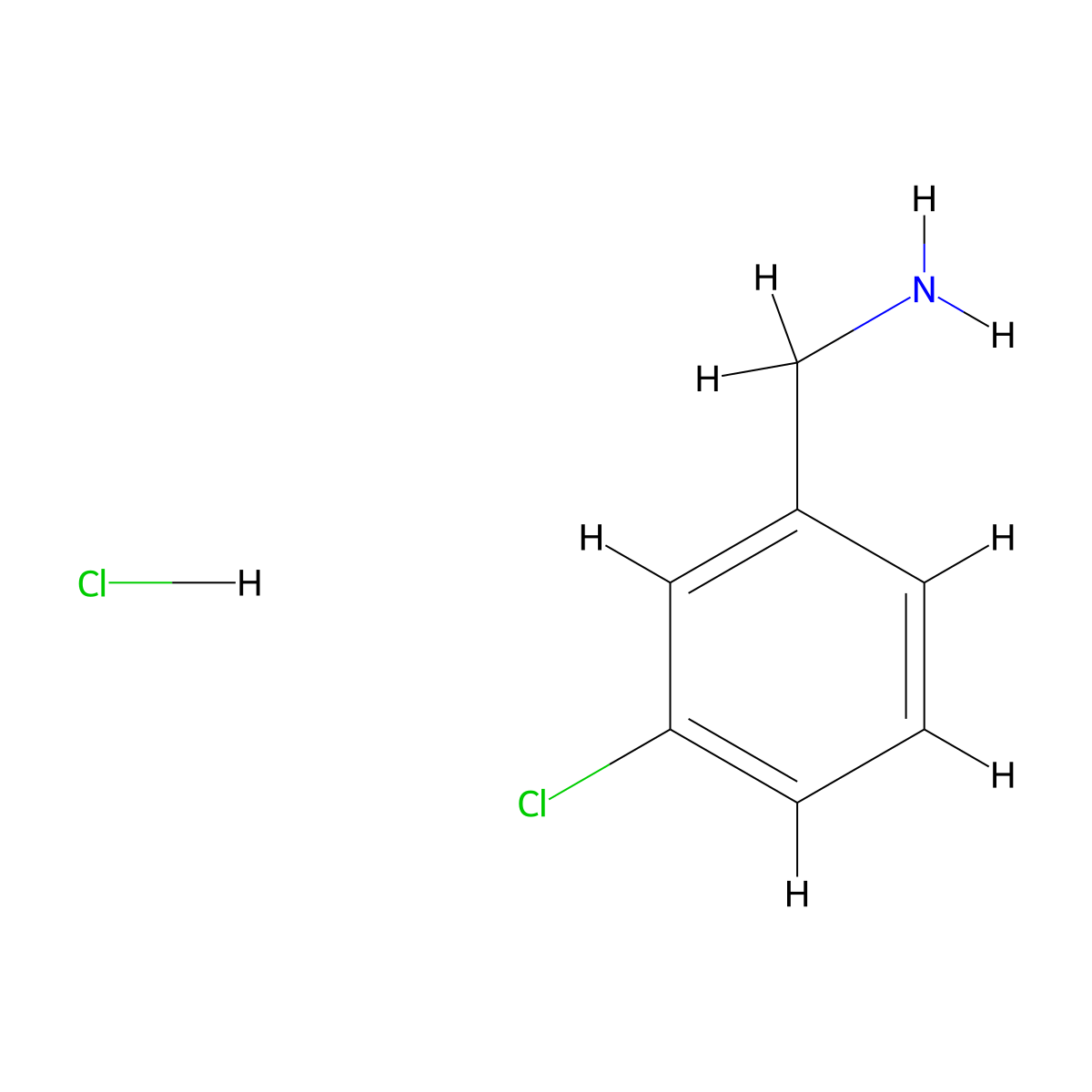 (3-Chlorophenyl)Methanamine Hydrochloride molecular structure, CAS 42365-42-4