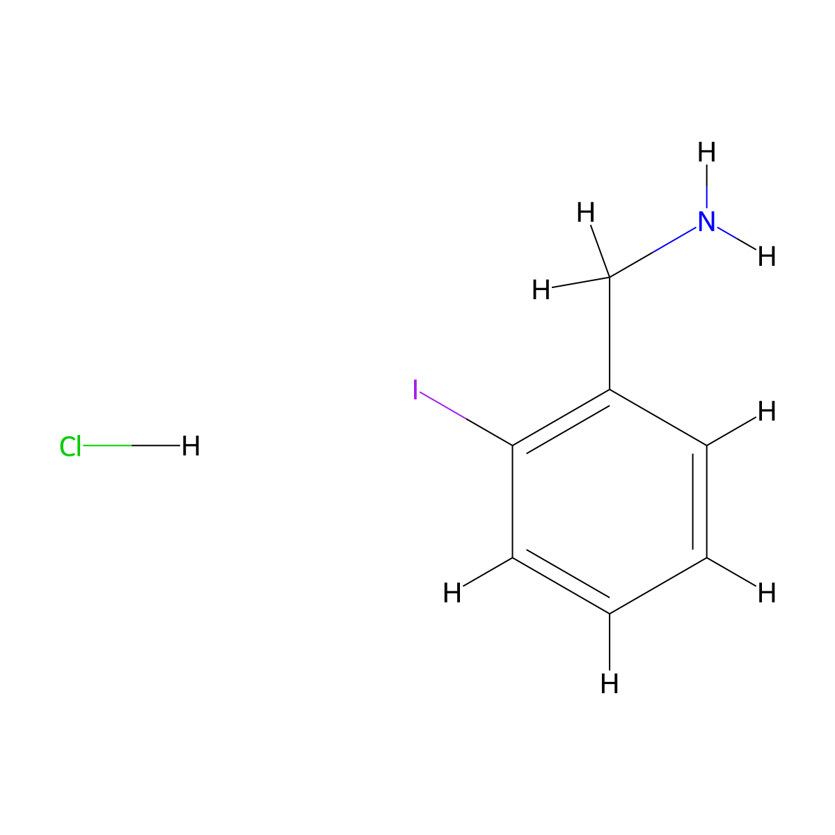 o-Iodobenzylamine hydrochloride molecular structure, CAS 42365-45-7