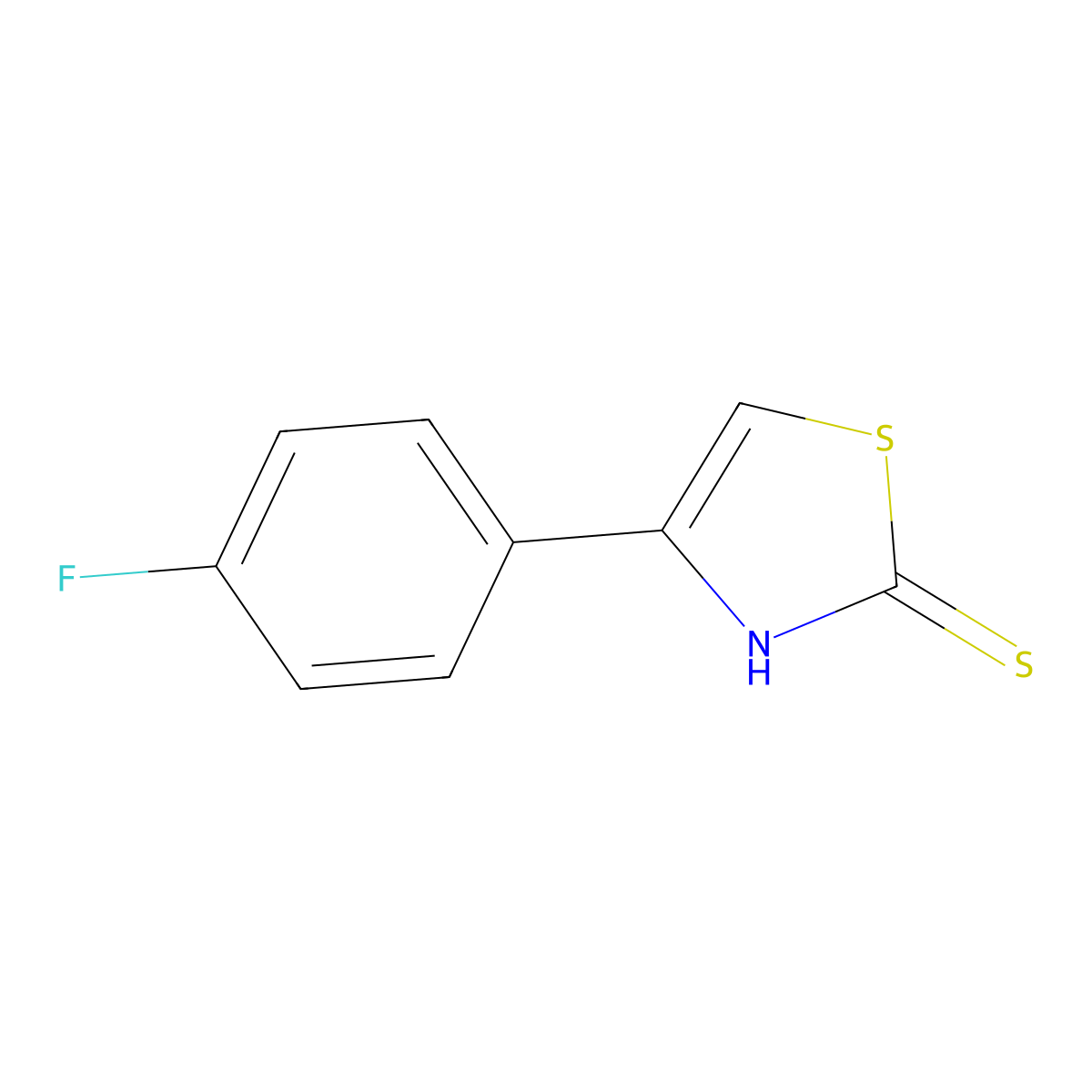 4-(4-Fluorophenyl)-1,3-thiazole-2-thiol molecular structure, CAS 42365-73-1