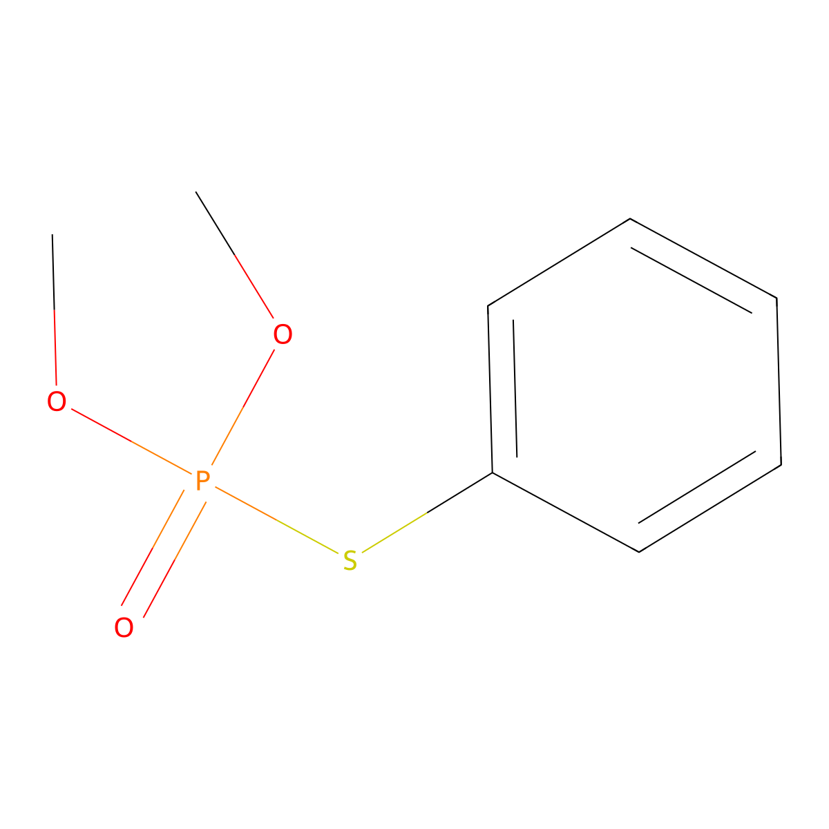 Dimethoxyphosphorylsulfanylbenzene molecular structure, CAS 4237-00-7