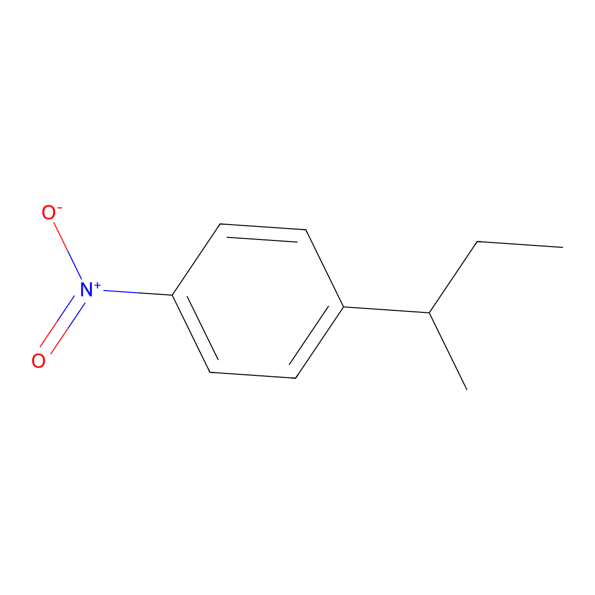 Benzene, 1-(1-methylpropyl)-4-nitro- molecular structure, CAS 4237-40-5