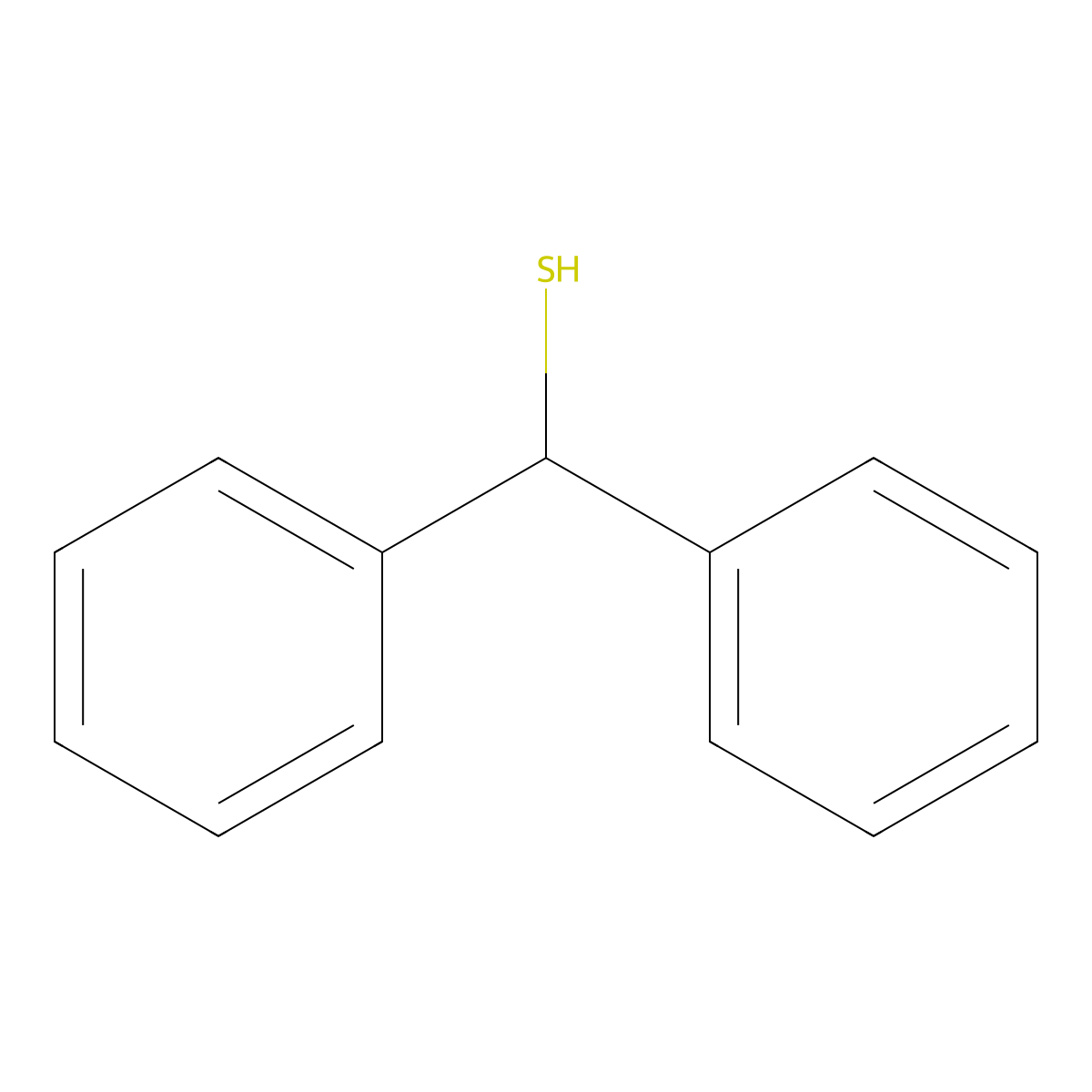Diphenylmethanethiol molecular structure, CAS 4237-48-3