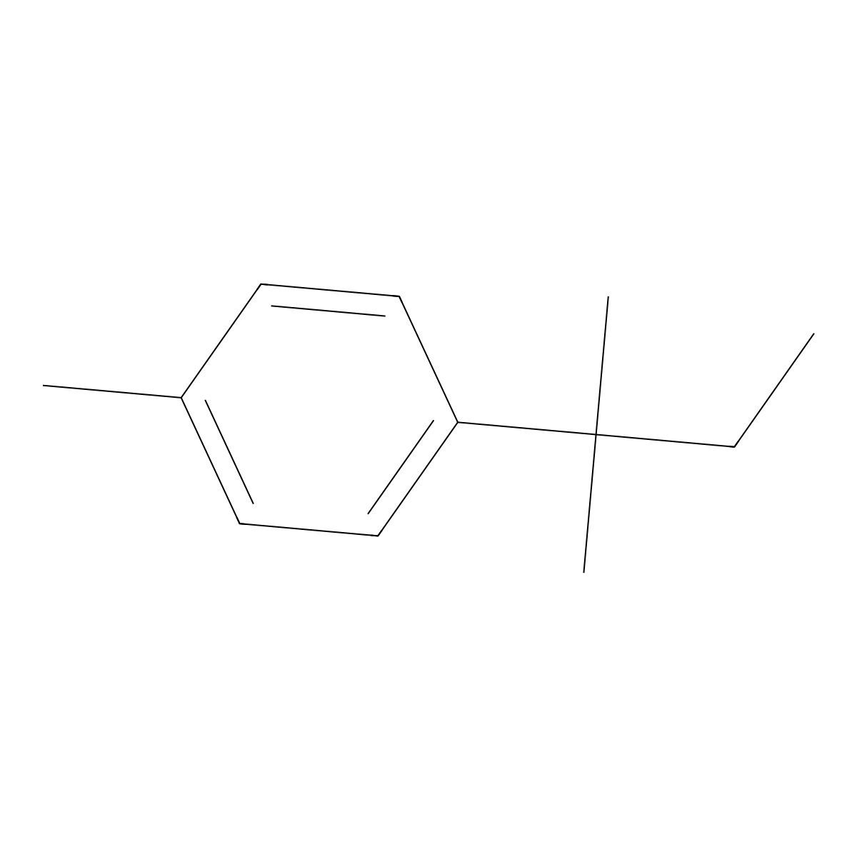 1-Methyl-4-(2-methylbutan-2-yl)benzene molecular structure, CAS 4237-70-1