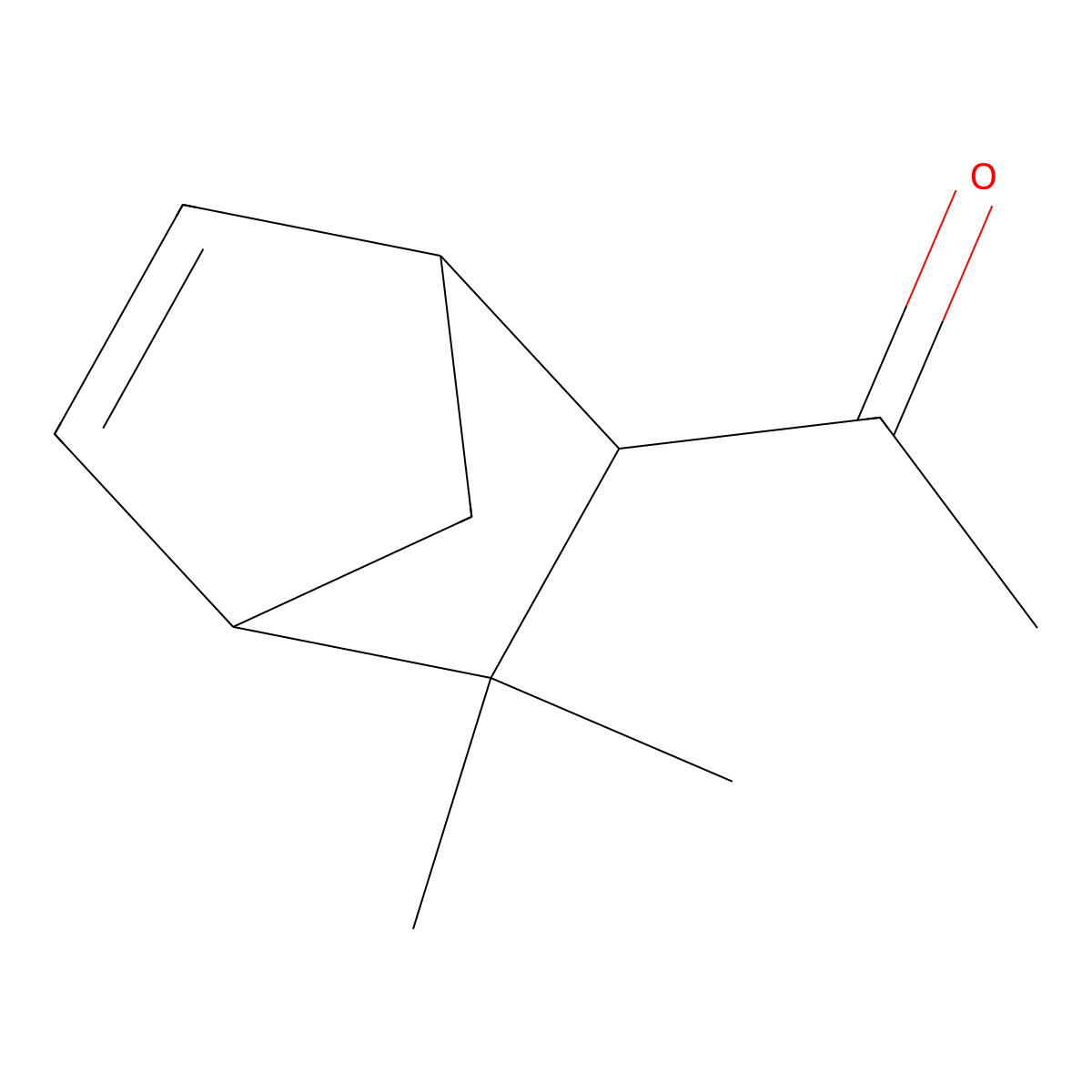 1-(3,3-Dimethylbicyclo(2.2.1)hept-5-en-2-yl)ethan-1-one molecular structure, CAS 42370-06-9