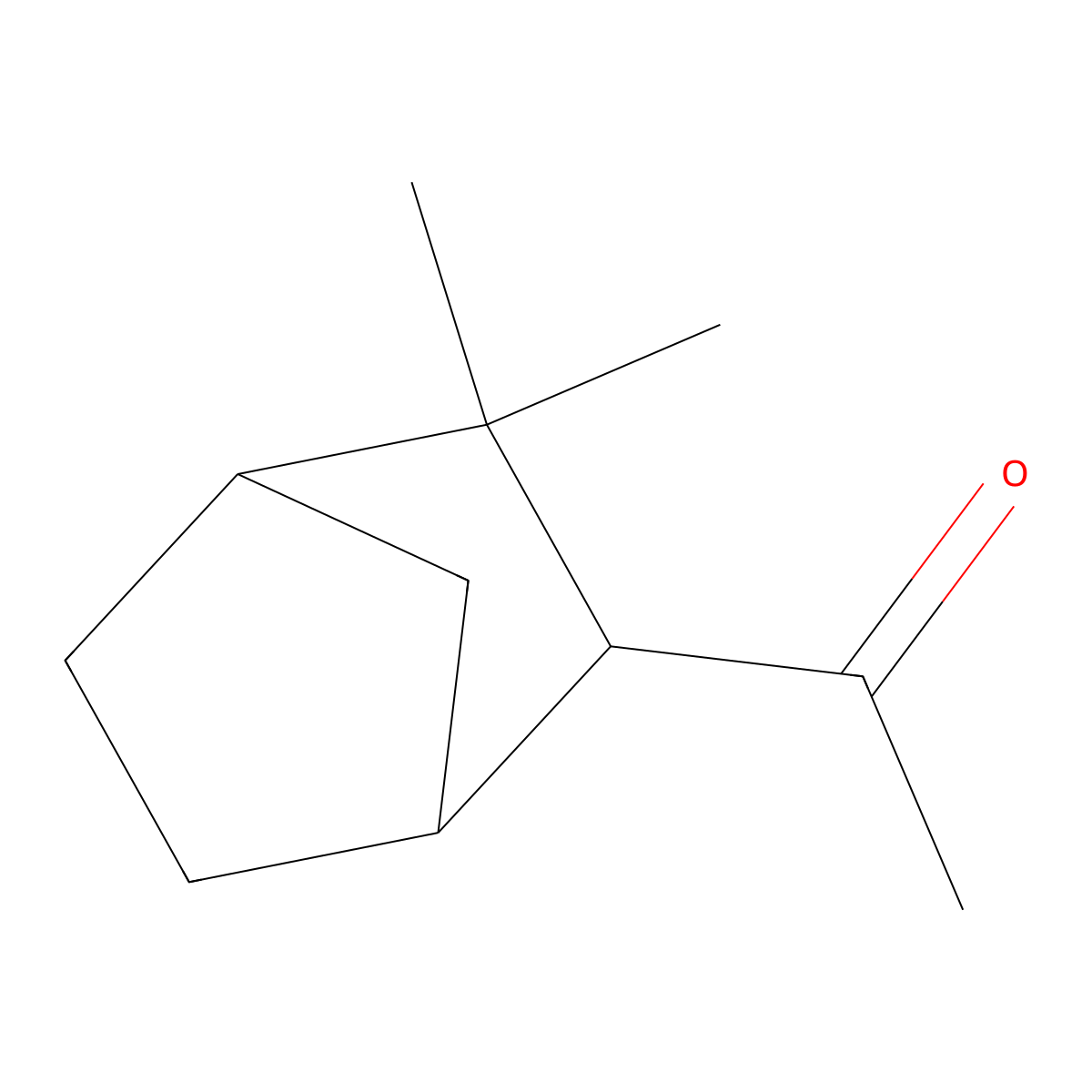 1-(3,3-Dimethylbicyclo(2.2.1)hept-2-yl)ethane-1-one molecular structure, CAS 42370-07-0