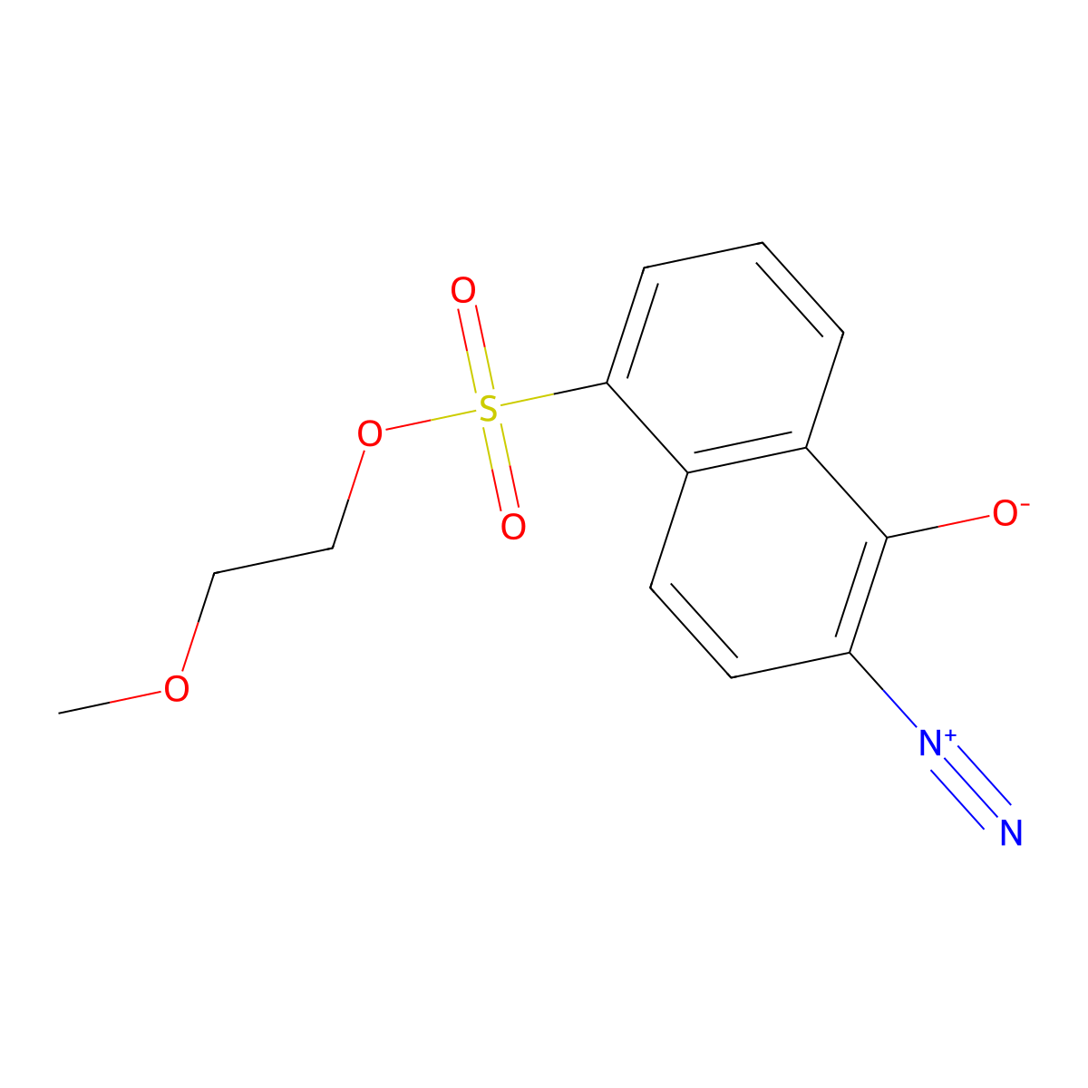 1-Naphthalenesulfonic acid, 6-diazo-5,6-dihydro-5-oxo-, 2-methoxyethyl ester molecular structure, CAS 42372-33-8