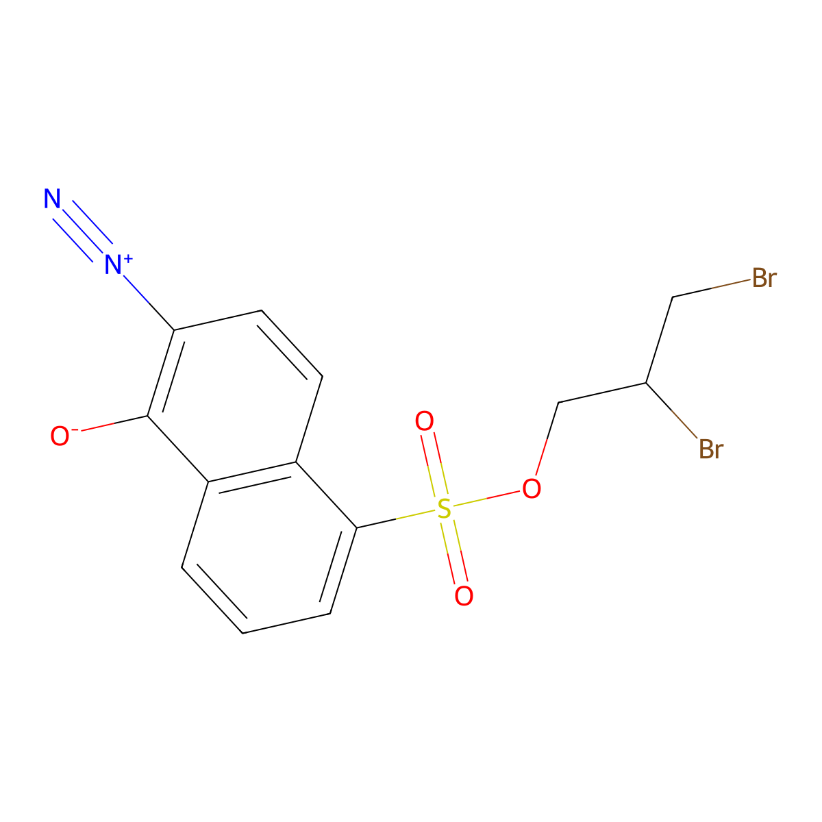 1-Naphthalenesulfonic acid, 6-diazo-5,6-dihydro-5-oxo-, 2,3-dibromopropyl ester molecular structure, CAS 42372-37-2