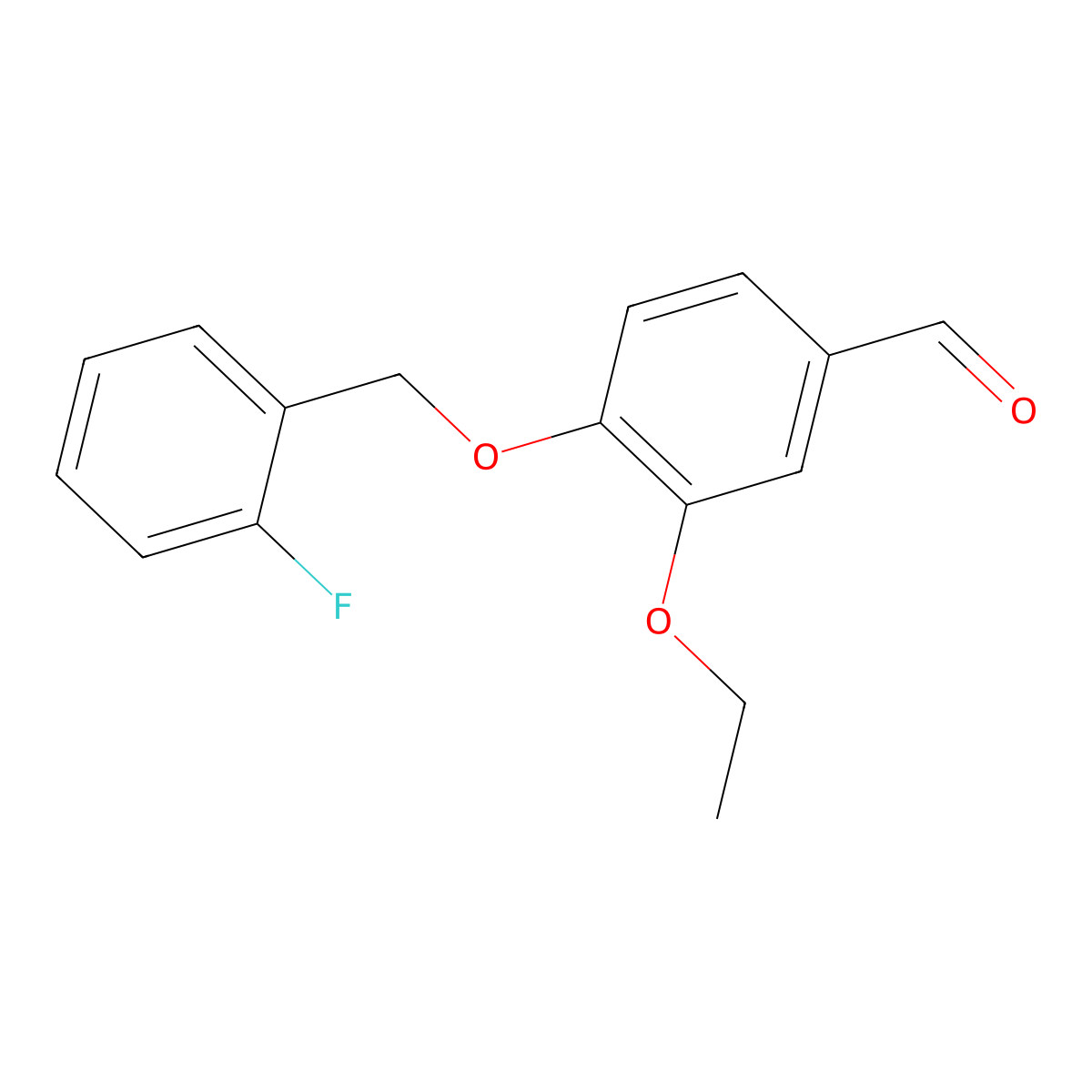 3-Ethoxy-4-[(2-fluorobenzyl)oxy]benzaldehyde molecular structure, CAS 423724-00-9