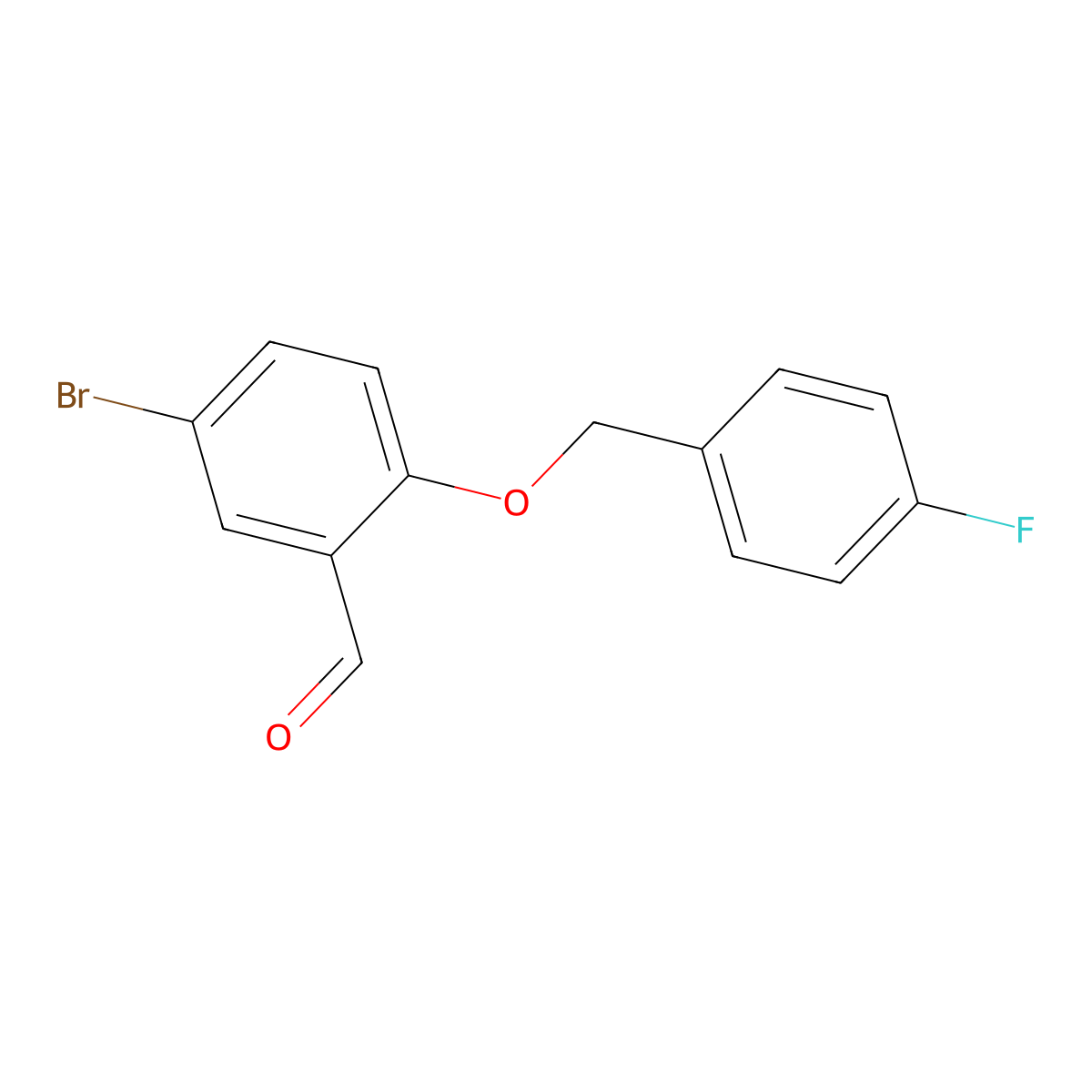 5-Bromo-2-[(4-fluorobenzyl)oxy]benzaldehyde molecular structure, CAS 423724-34-9