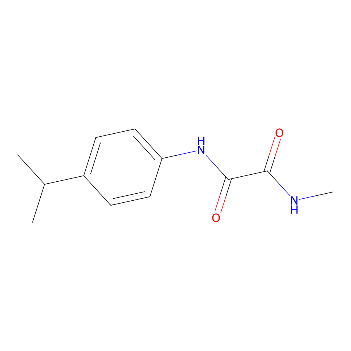 N-methyl-N'-(4-propan-2-ylphenyl)oxamide molecular structure, CAS 423726-34-5