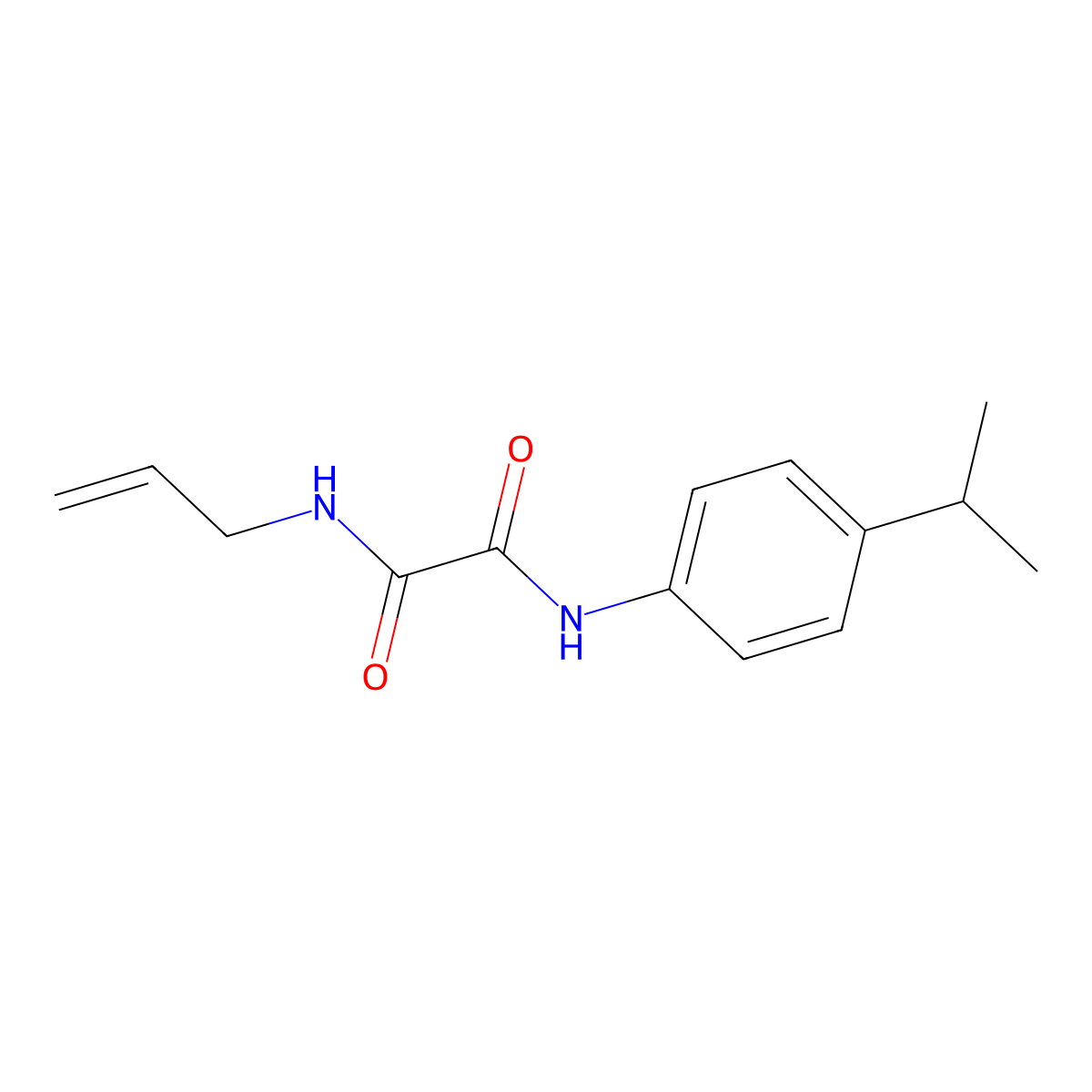 N'-(4-propan-2-ylphenyl)-N-prop-2-enyloxamide molecular structure, CAS 423726-57-2