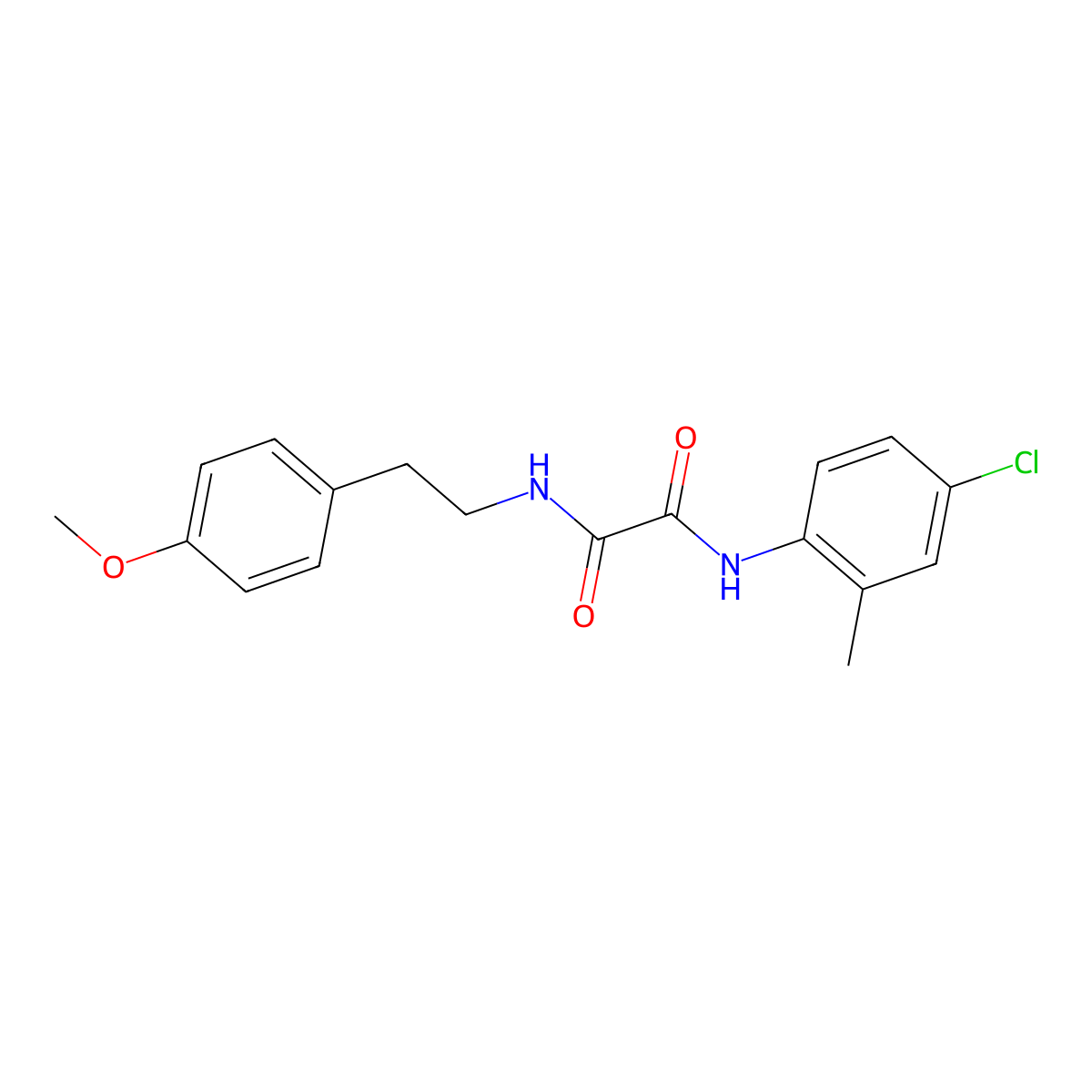 N'-(4-chloro-2-methylphenyl)-N-[2-(4-methoxyphenyl)ethyl]oxamide molecular structure, CAS 423726-66-3