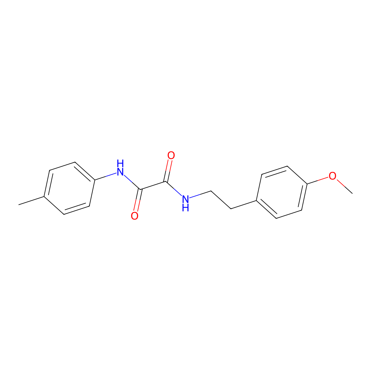 N-[2-(4-methoxyphenyl)ethyl]-N'-(4-methylphenyl)ethanediamide molecular structure, CAS 423726-88-9